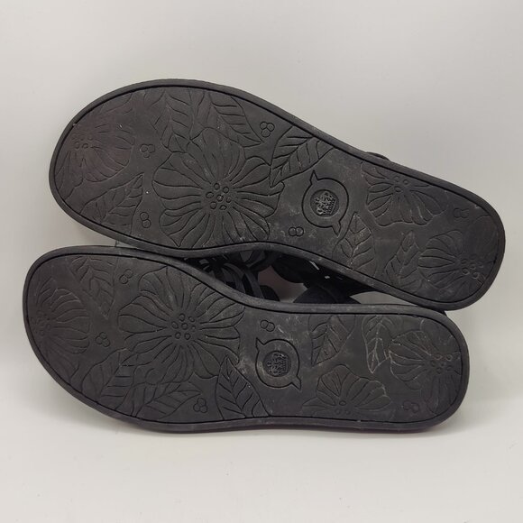 BORN womens 8.5M Santiam Huarache Black Strappy Leather Sandal - Picture 7 of 11